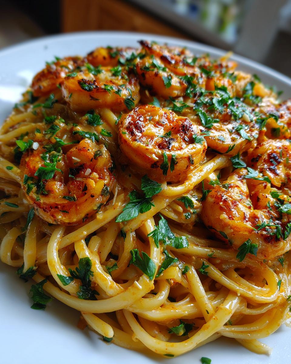 Creamy Mozzarella Shrimp Pasta - detail 2