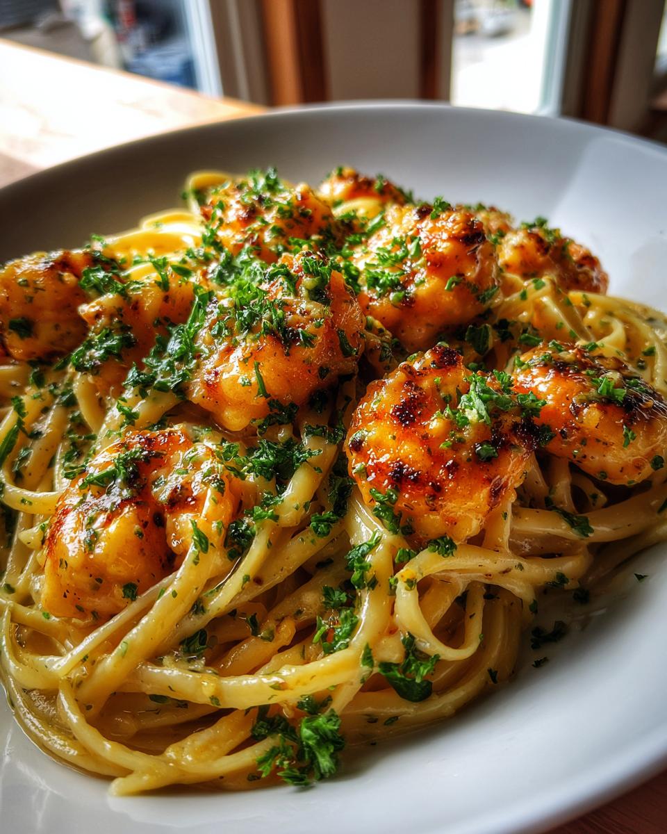Creamy Mozzarella Shrimp Pasta - detail 3