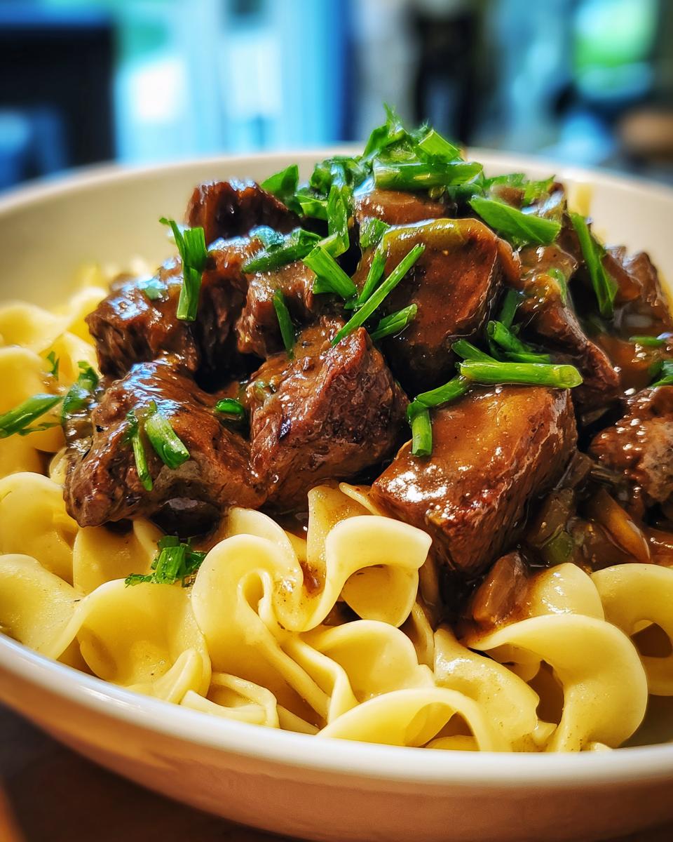 Crockpot Beef Tips and Noodles - detail 1