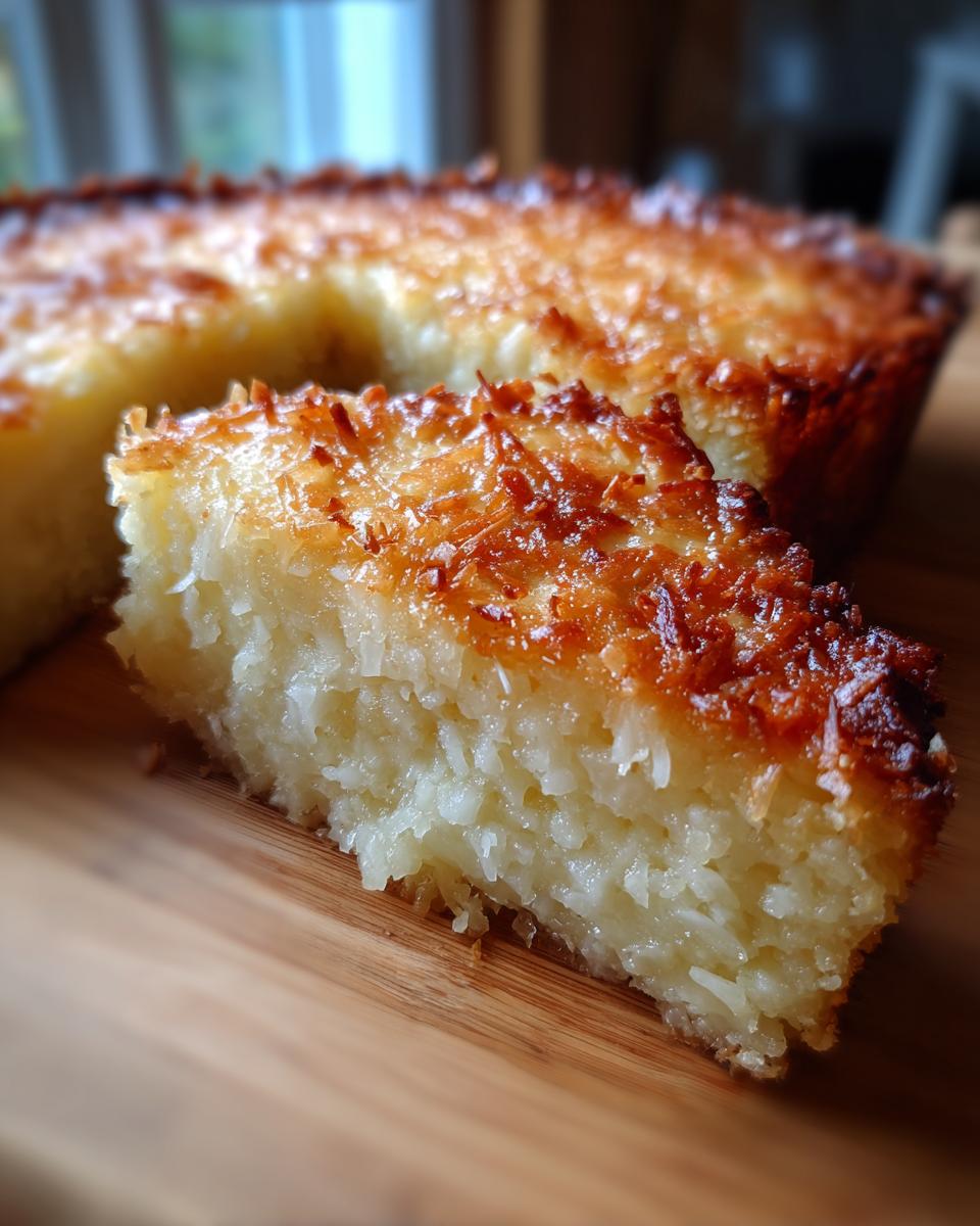 Crustless Coconut Pie - detail 1