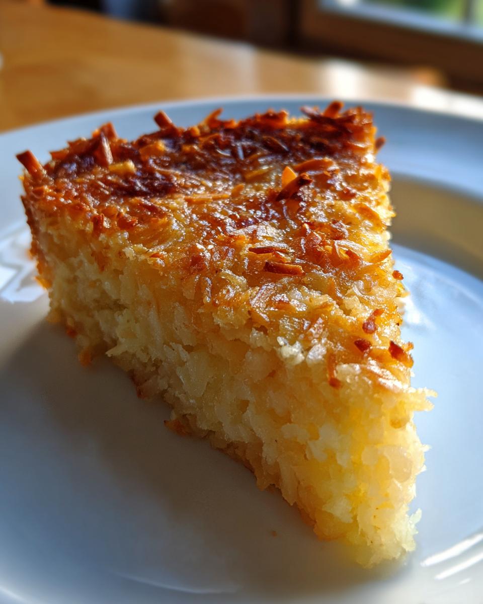 Crustless Coconut Pie - detail 2