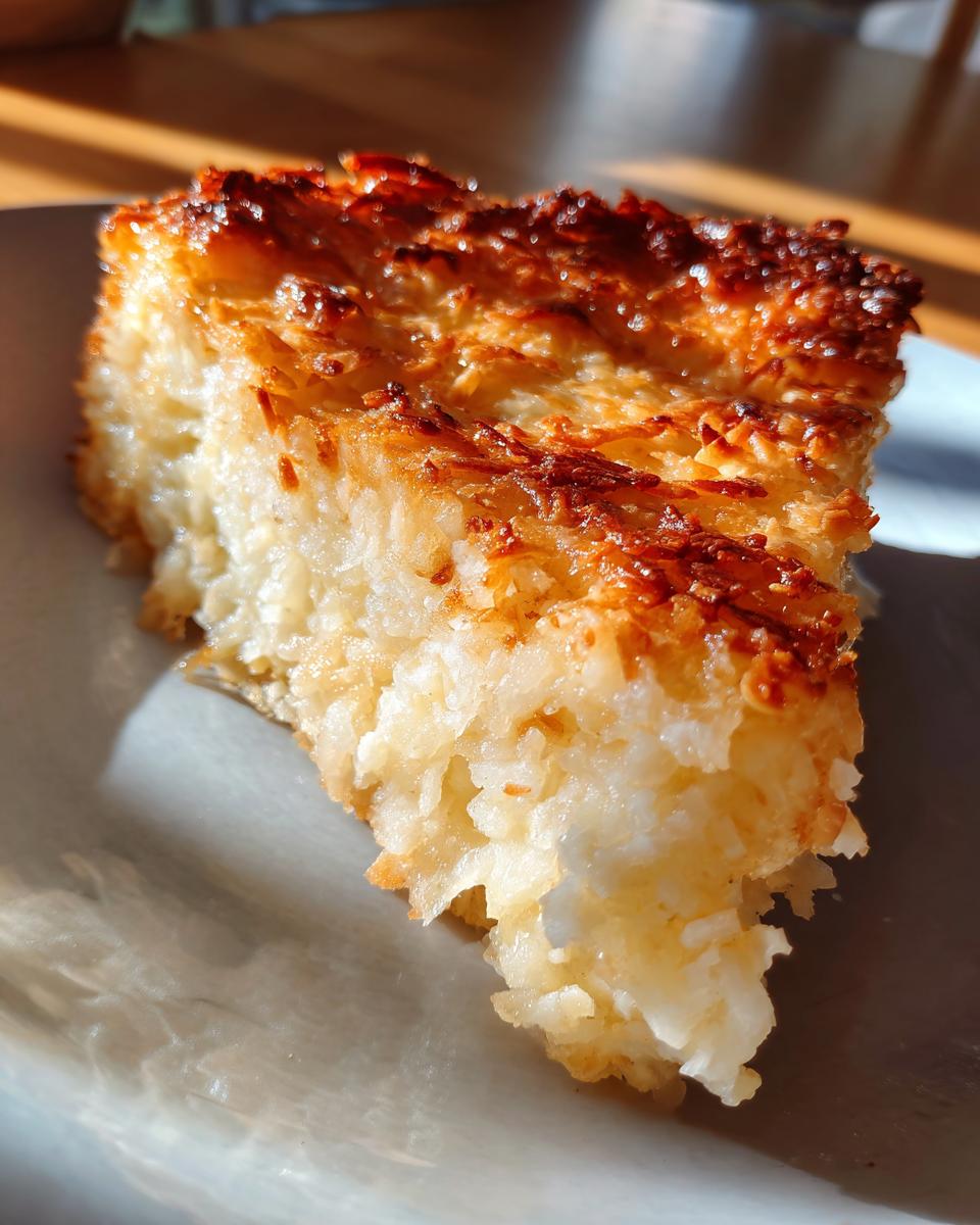 Crustless Coconut Pie - detail 4