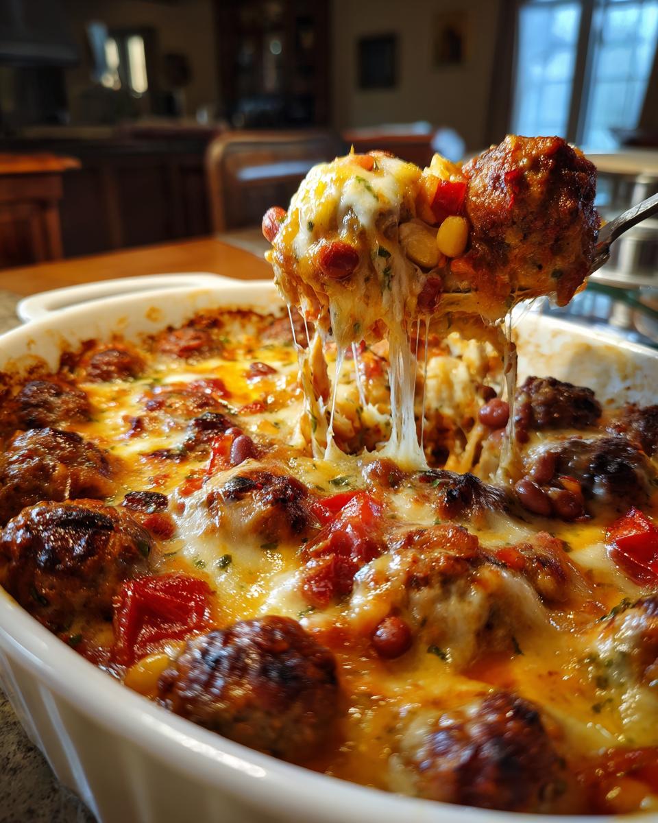 Dump and Bake Meatball Casserole - detail 3