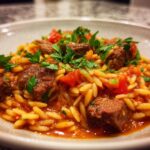 Greek Beef Orzo Jouvetsi