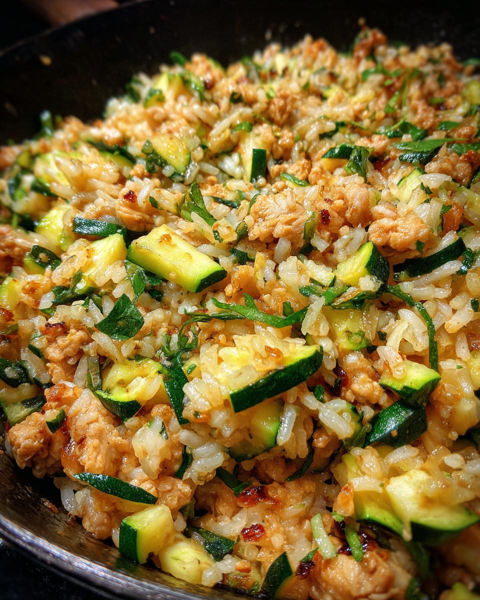 Ground Chicken and Zucchini Rice Skillet - detail 2