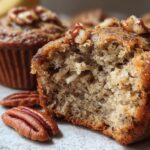Healthy Pecan Banana Bread Muffins with Greek Yogurt