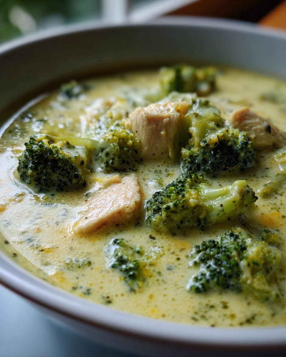 High Protein Broccoli Cheddar Soup - detail 3