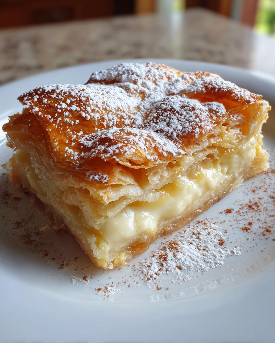 Homemade Bougatsa: Greek and Cypriot Custard-Filled Pastry - detail 2