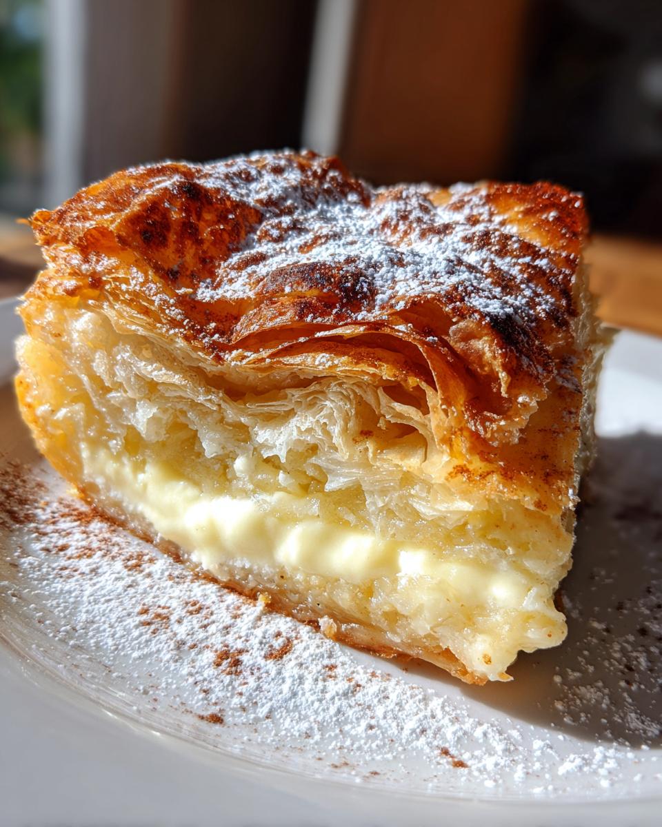 Homemade Bougatsa: Greek and Cypriot Custard-Filled Pastry - detail 3