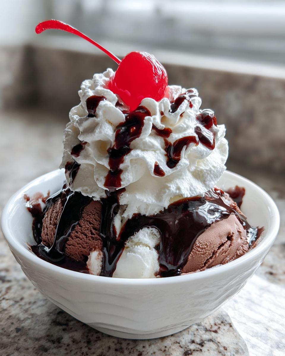 Homemade Chocolate Ice Cream Sundae - detail 1