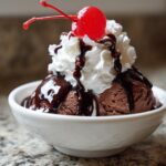 Homemade Chocolate Ice Cream Sundae