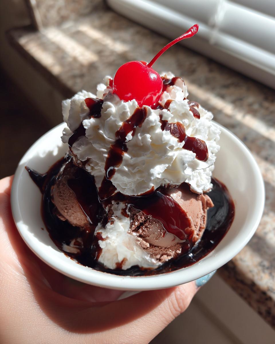 Homemade Chocolate Ice Cream Sundae - detail 3
