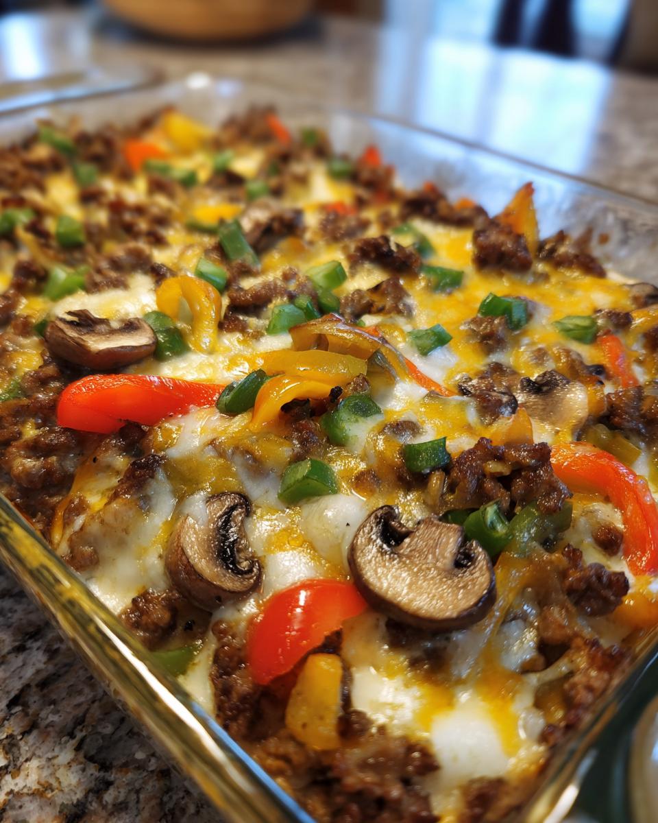 Keto Philly Cheesesteak Casserole - detail 3