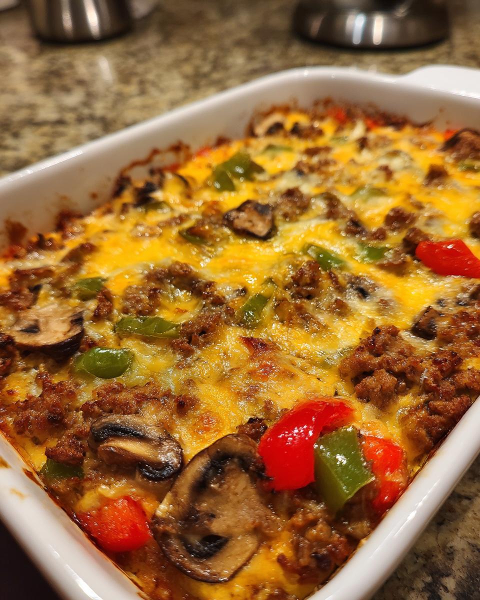 Keto Philly Cheesesteak Casserole - detail 4