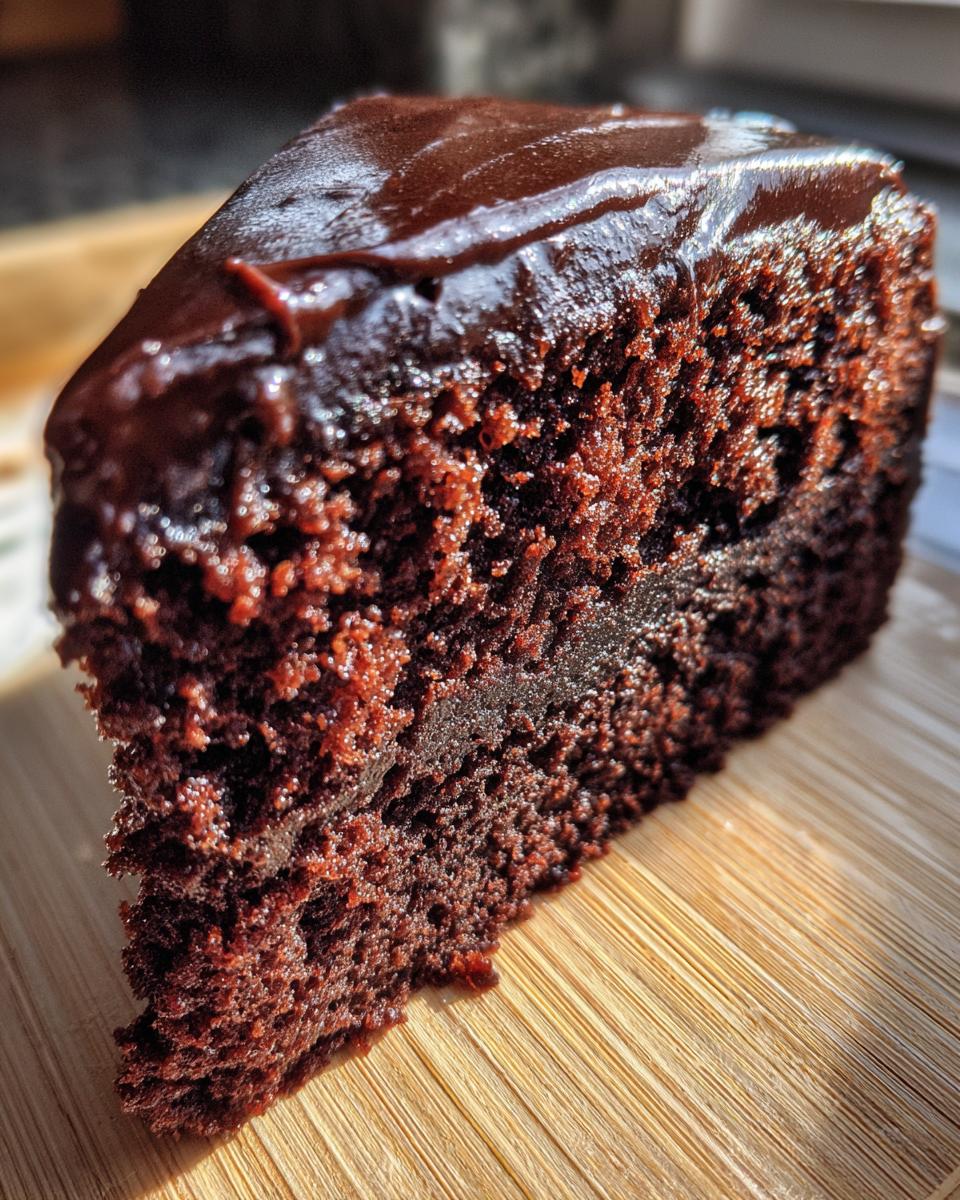 Moist Chocolate Cake with Ganache Frosting - detail 2