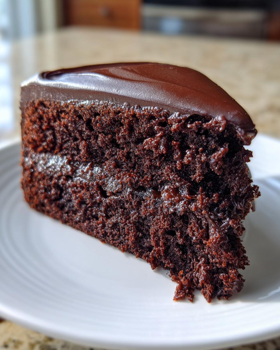 Moist Chocolate Cake with Ganache Frosting - detail 4