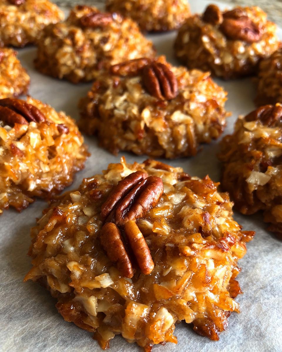 No-Bake Coconut Pecan Praline Cookies - detail 3