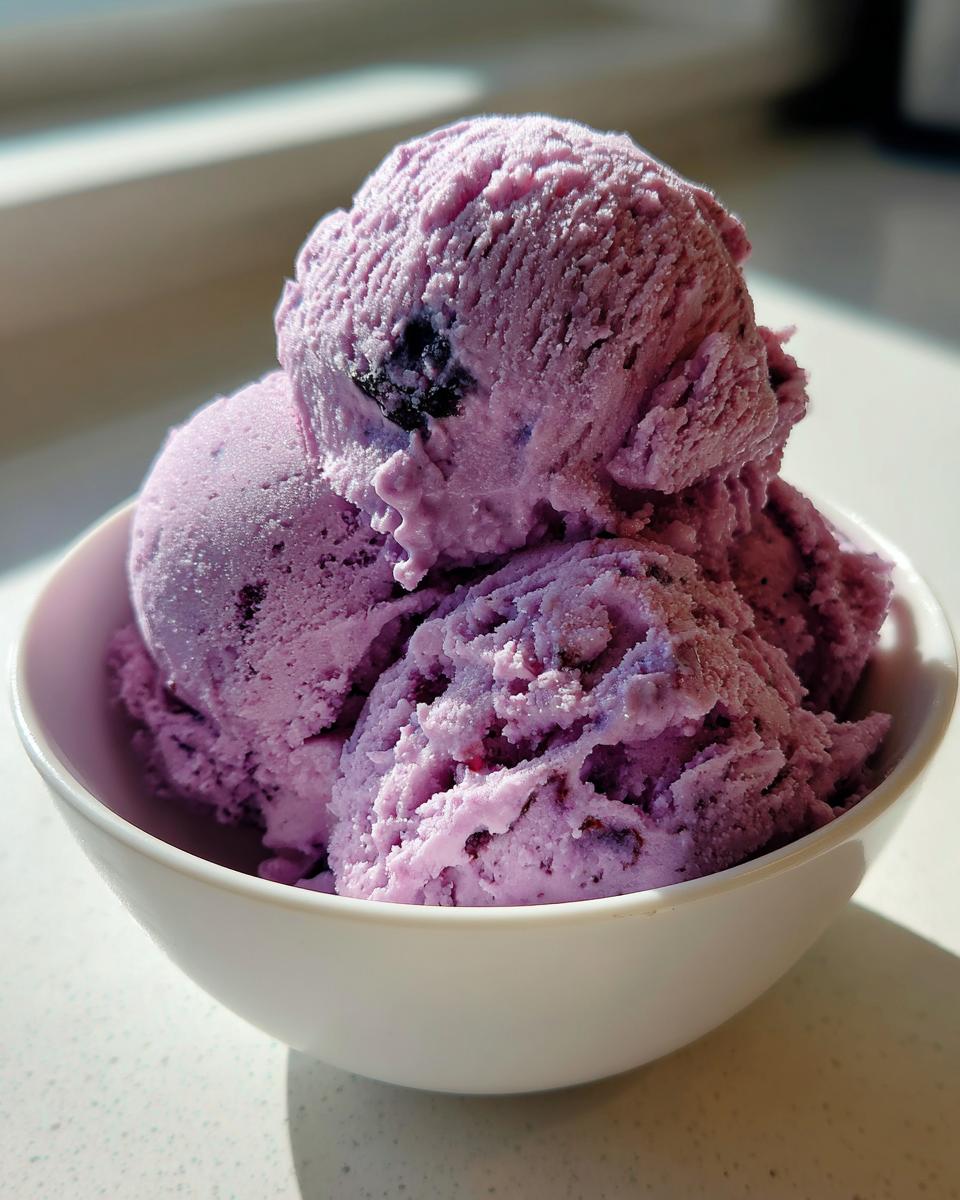No-Churn Blueberry Ice Cream - detail 2