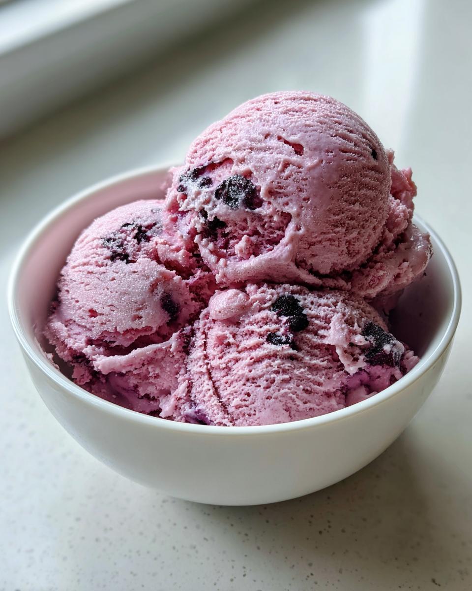 No-Churn Blueberry Ice Cream - detail 3