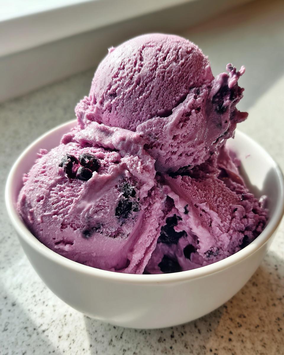 No-Churn Blueberry Ice Cream - detail 4