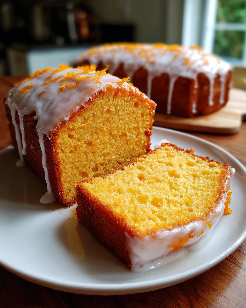 Orange Velvet Pound Cake with Two-Tone Glaze - detail 1