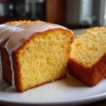 Orange Velvet Pound Cake with Two-Tone Glaze