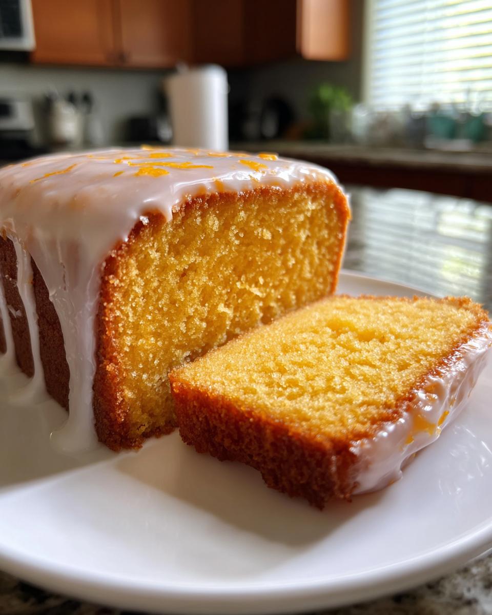 Orange Velvet Pound Cake with Two-Tone Glaze - detail 2