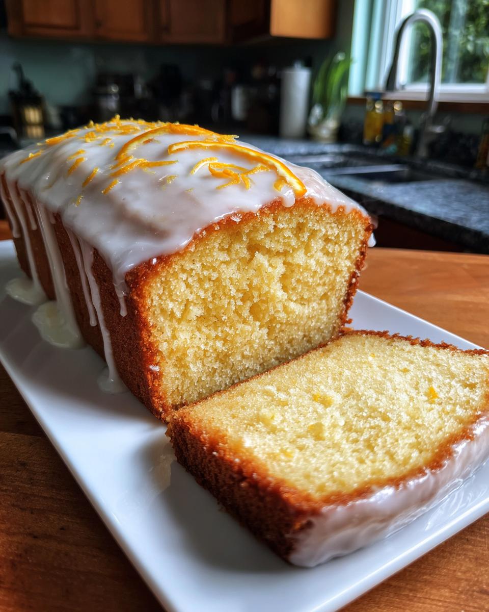Orange Velvet Pound Cake with Two-Tone Glaze - detail 3