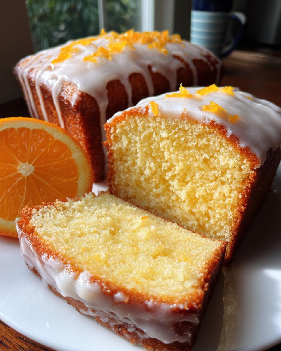 Orange Velvet Pound Cake with Two-Tone Glaze - detail 4