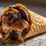 Oreo and Dulce de Leche Cones