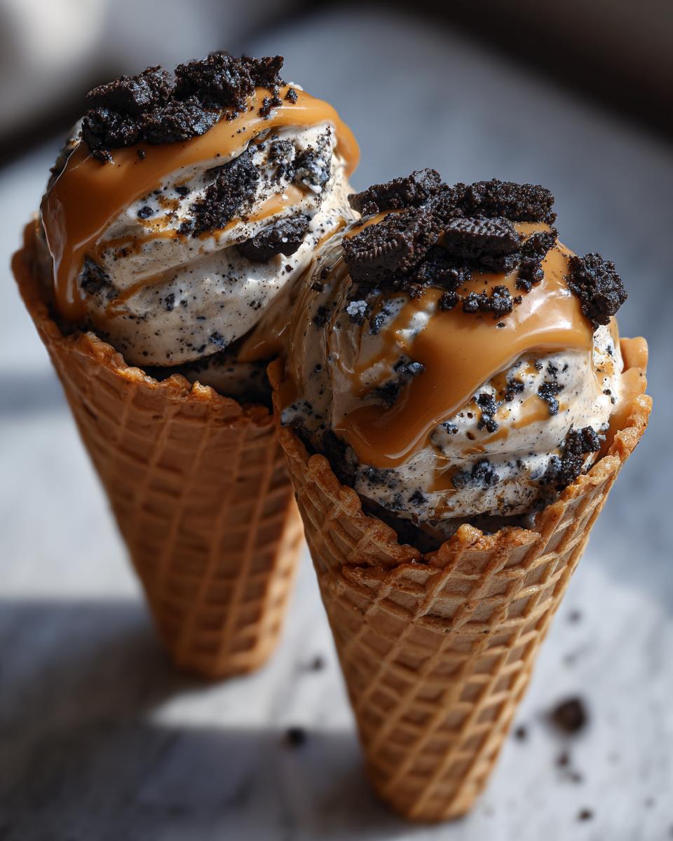 Oreo and Dulce de Leche Cones - detail 2