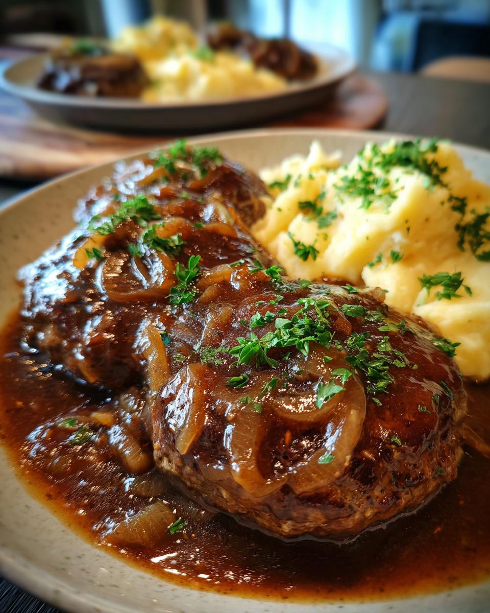 Salisbury Steak with Onion Gravy - detail 4