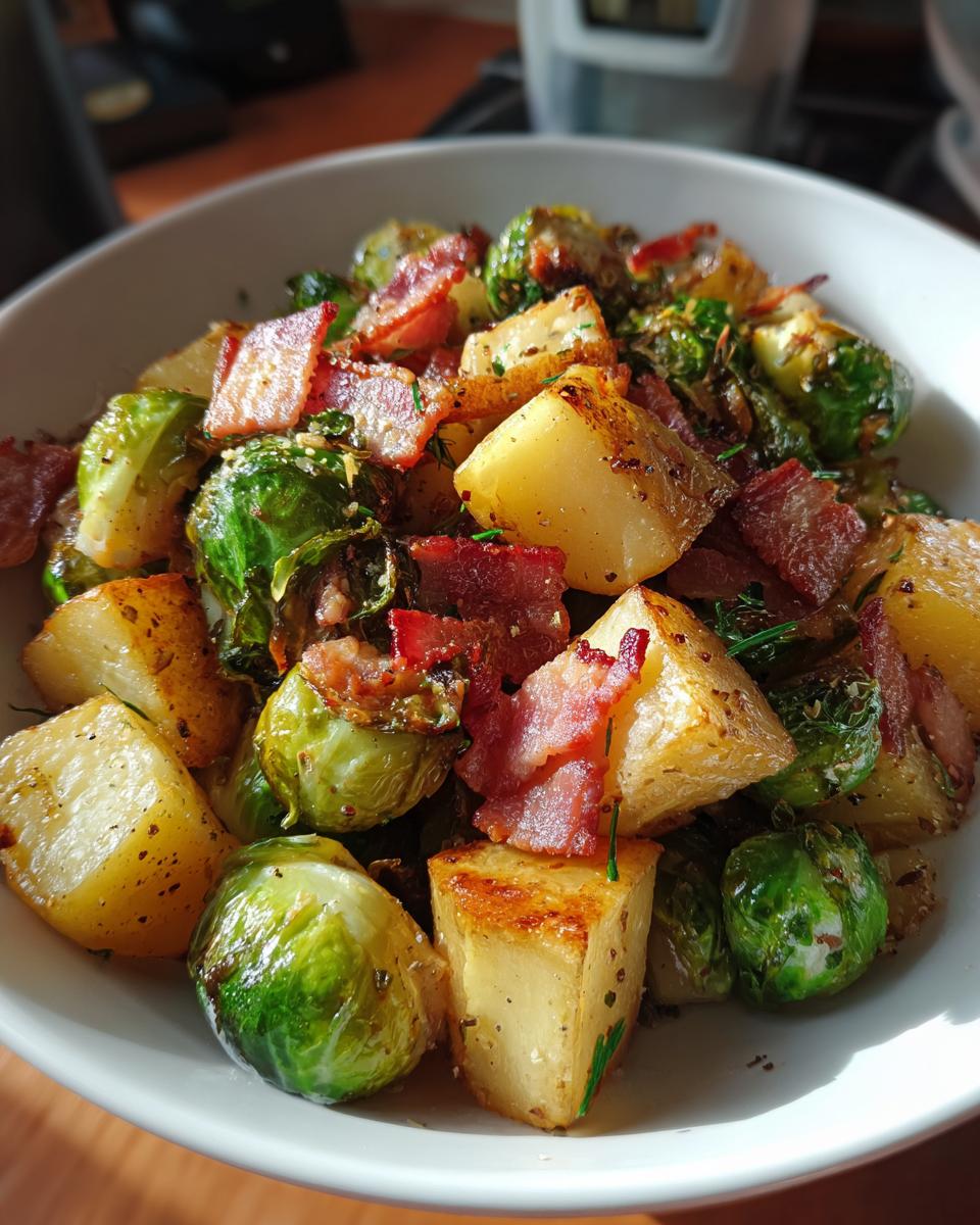 Sautéed Brussels Sprouts, Potatoes, and Bacon - detail 1