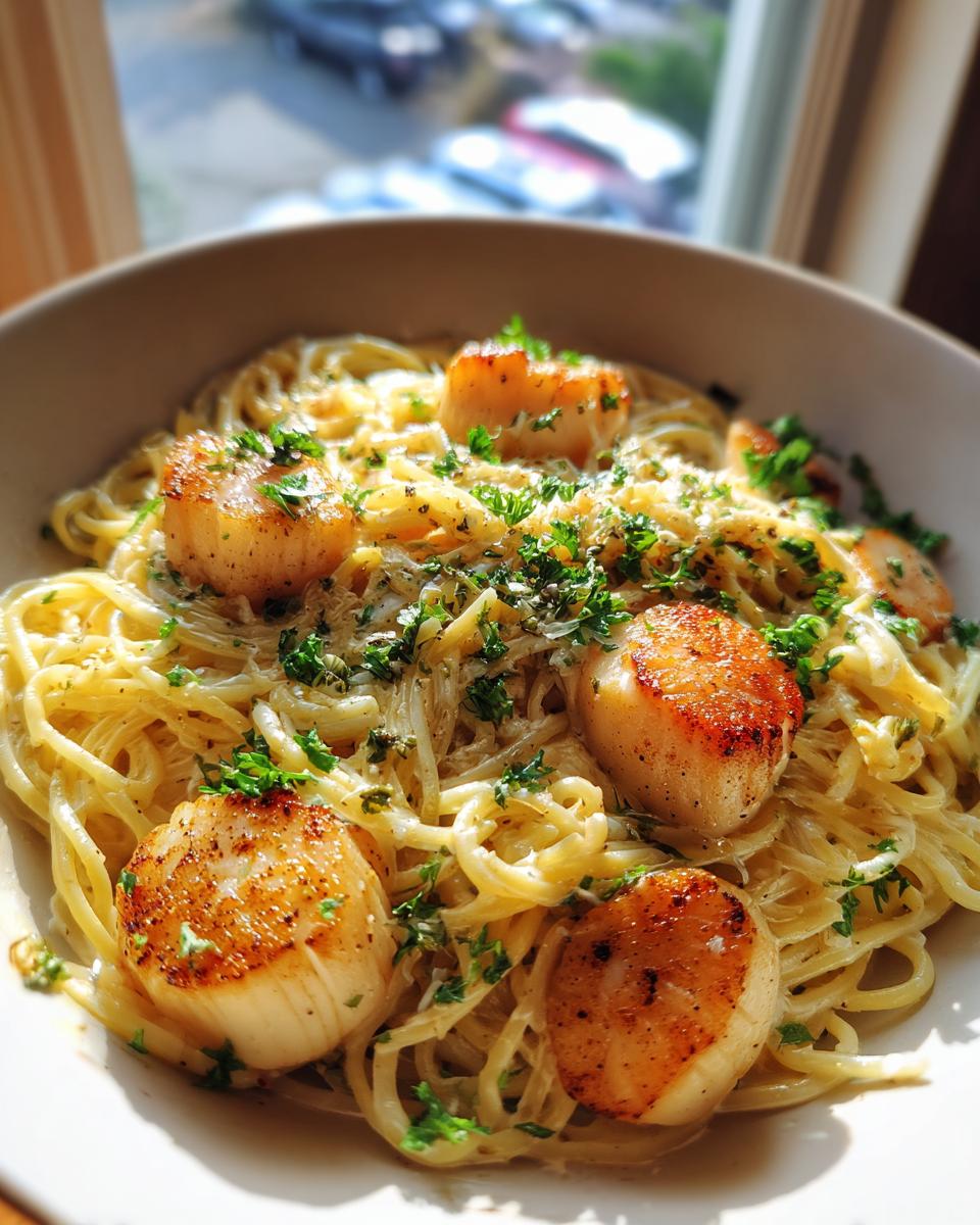 Scallop or Shrimp Spaghetti in Creamy White Wine Garlic Sauce - detail 4