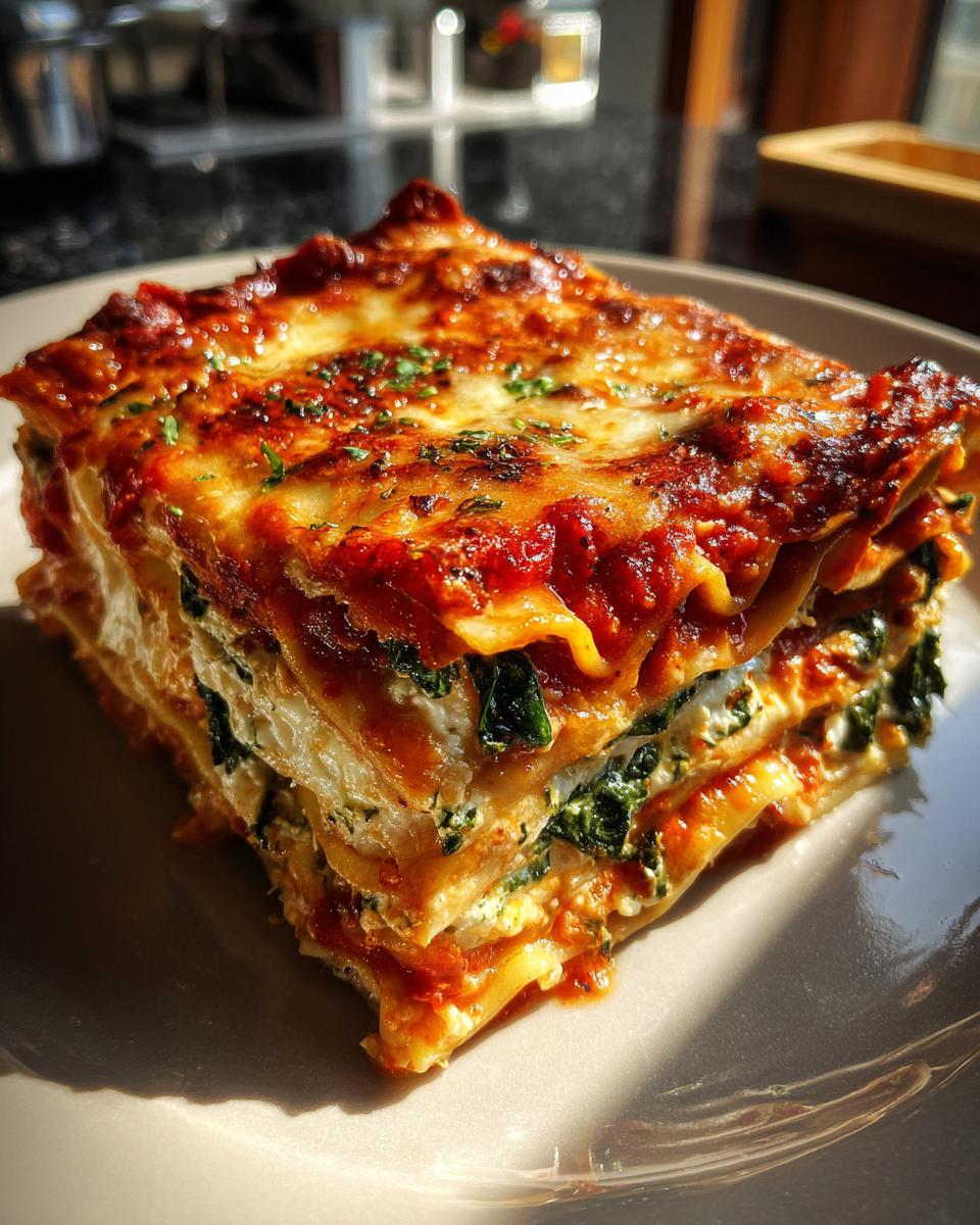 Spinach and Ricotta Lasagna - detail 2