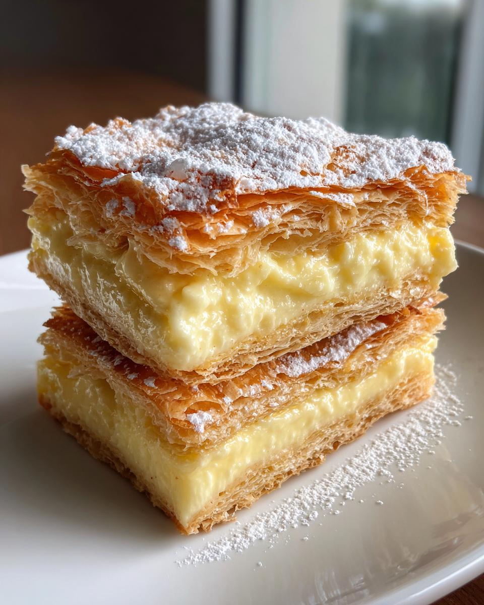 Vanilla Custard Cream Squares - detail 1