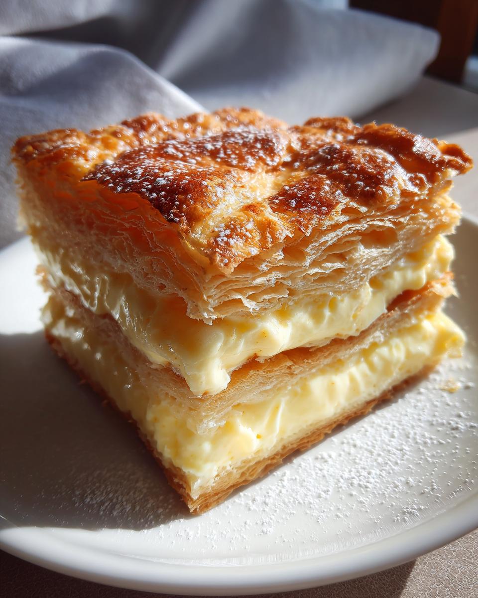 Vanilla Custard Cream Squares - detail 3