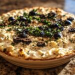 Alcoholic Blue Cheese Dip with Olive Topping