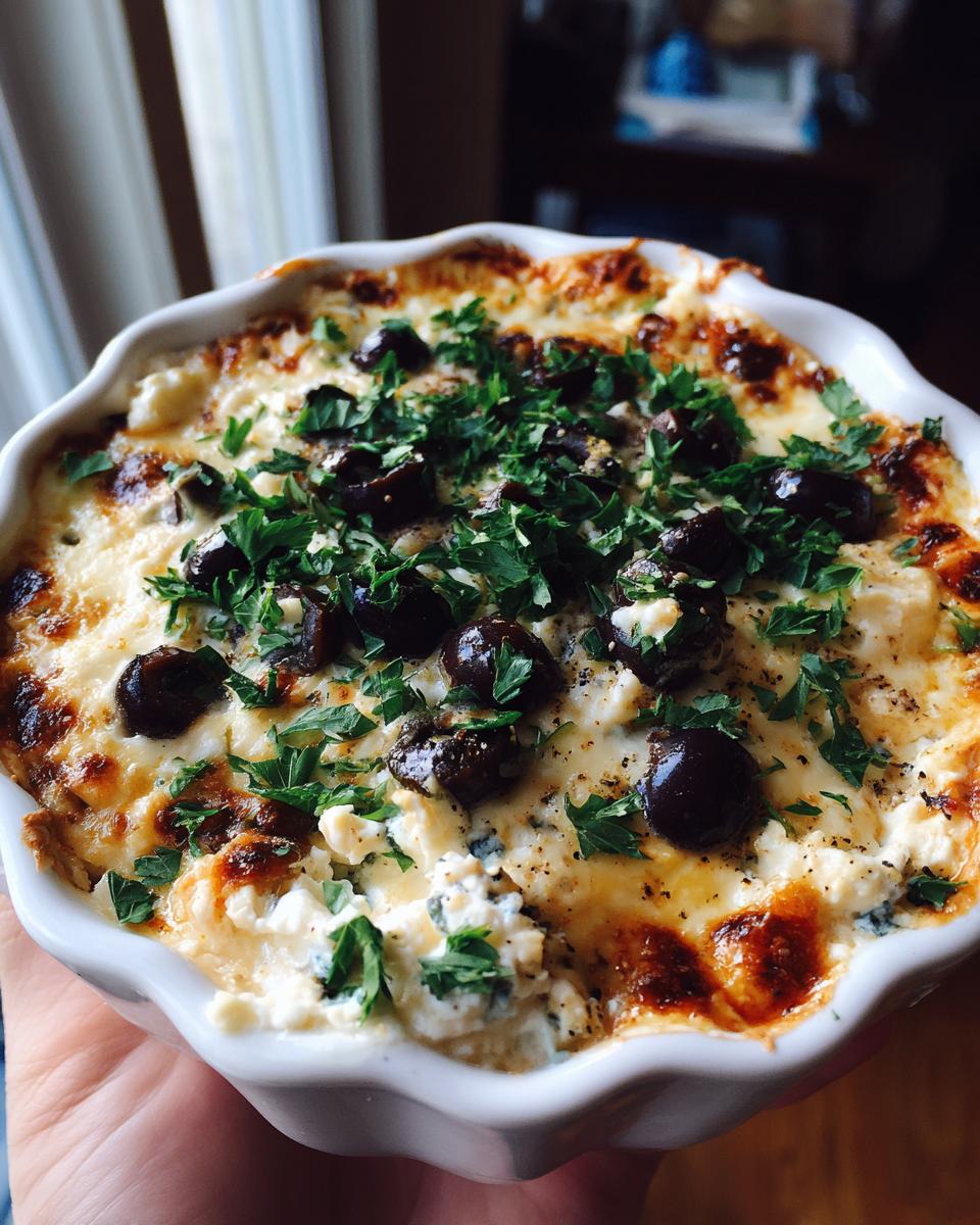 Alcoholic Blue Cheese Dip with Olive Topping - detail 2