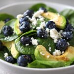 Blueberry Spinach Salad with Avocado and Feta
