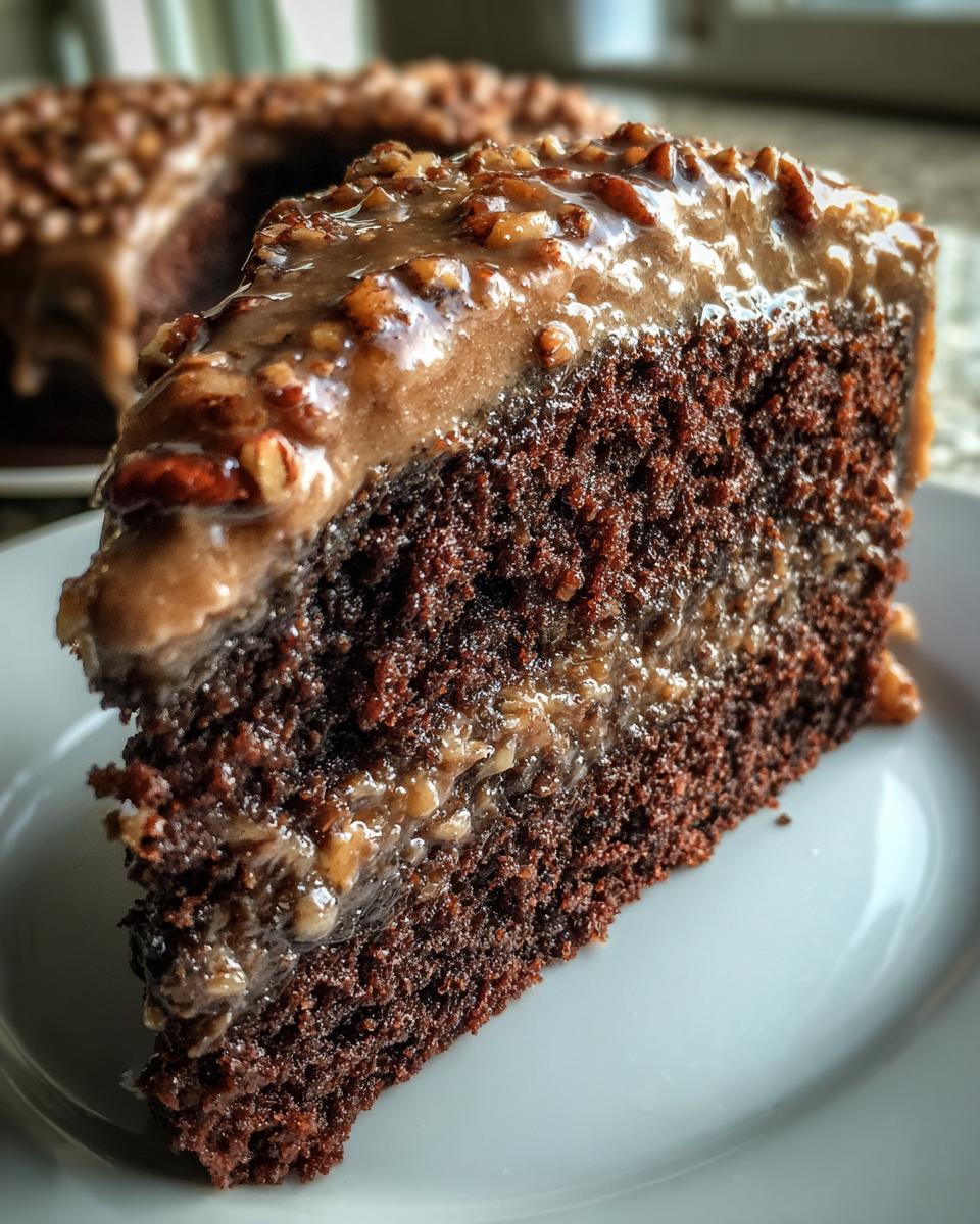 Chocolate Coca-Cola Cake with Pecan Frosting - detail 3