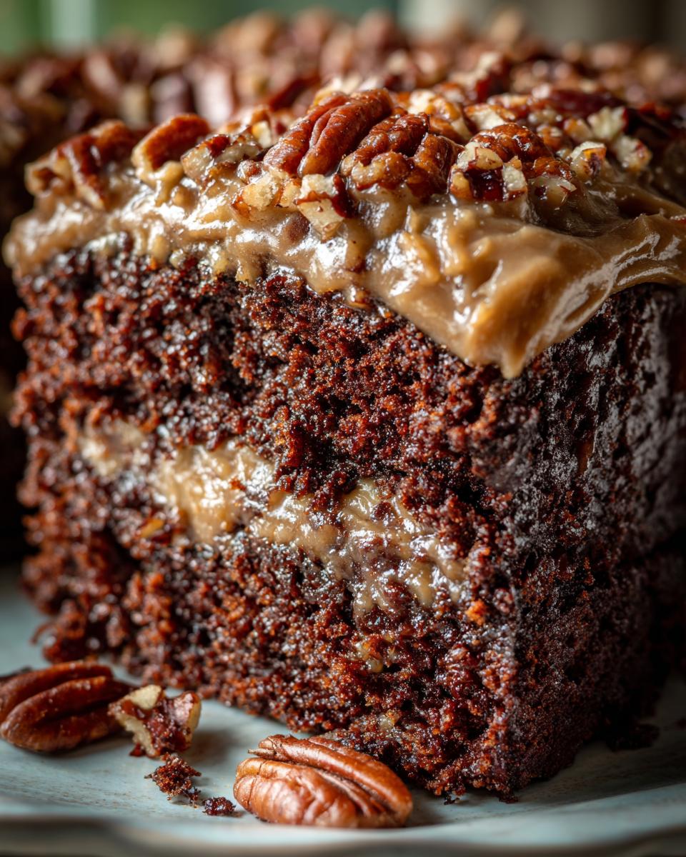 Chocolate Coca-Cola Cake with Pecan Frosting - detail 4