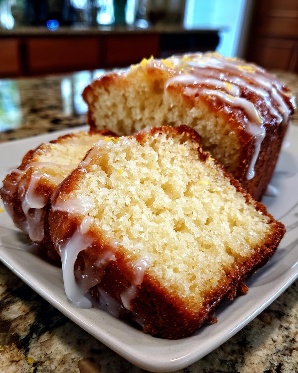 Coconut Lemon Pound Cake with Glaze - detail 2