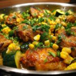 Garlic Butter Chicken with Zucchini and Corn