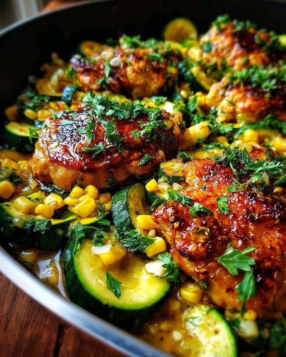 Garlic Butter Chicken with Zucchini and Corn - detail 3
