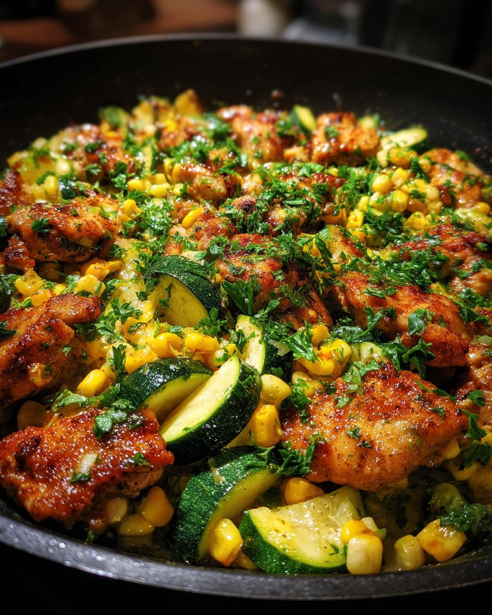 Garlic Butter Chicken with Zucchini and Corn - detail 4