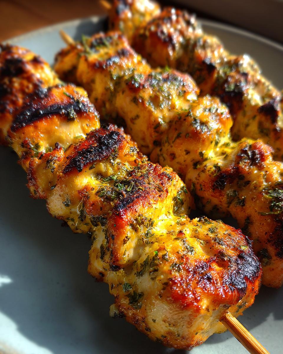 Grilled Ranch Garlic Parmesan Chicken Skewers - detail 1