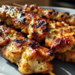 Grilled Ranch Garlic Parmesan Chicken Skewers