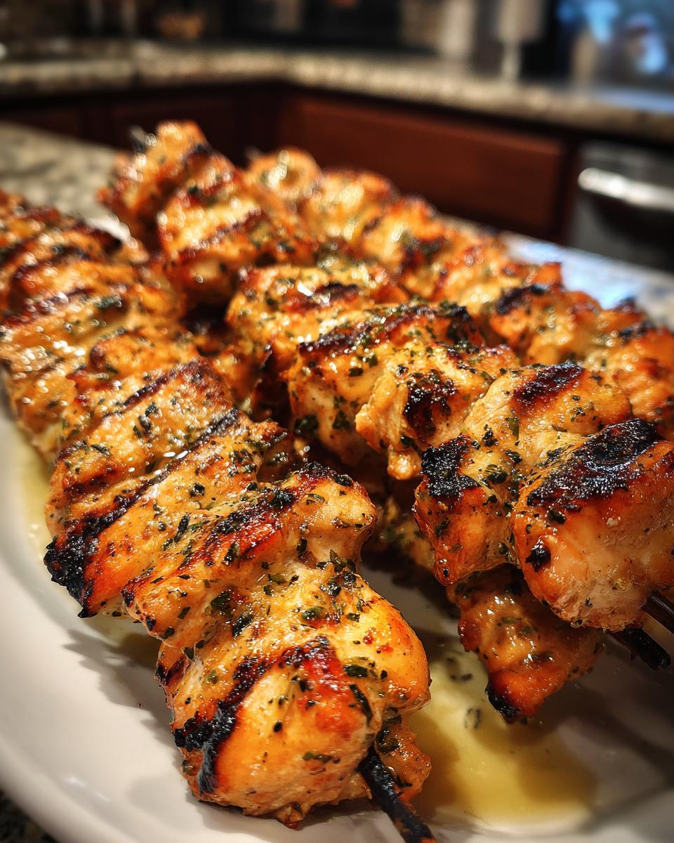 Grilled Ranch Garlic Parmesan Chicken Skewers - detail 3