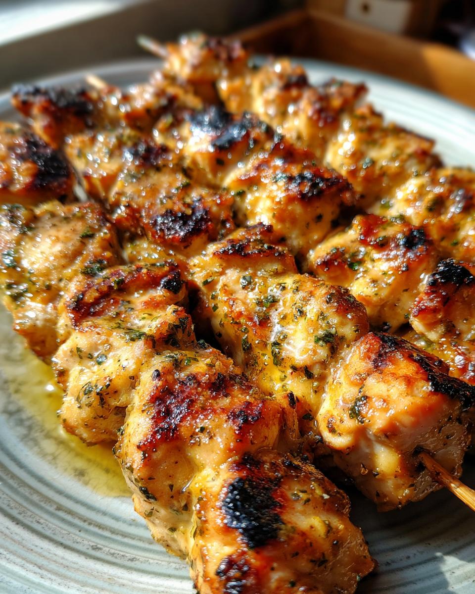 Grilled Ranch Garlic Parmesan Chicken Skewers - detail 4